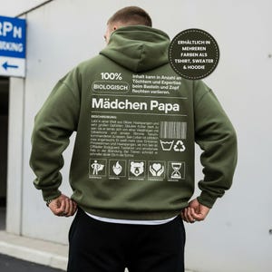 Witziger Mädchen Papa Hoodie, Sweatshirt, T-Shirt als Geschenkidee für Väter mit Töchtern zum Geburtstag oder Vatertag