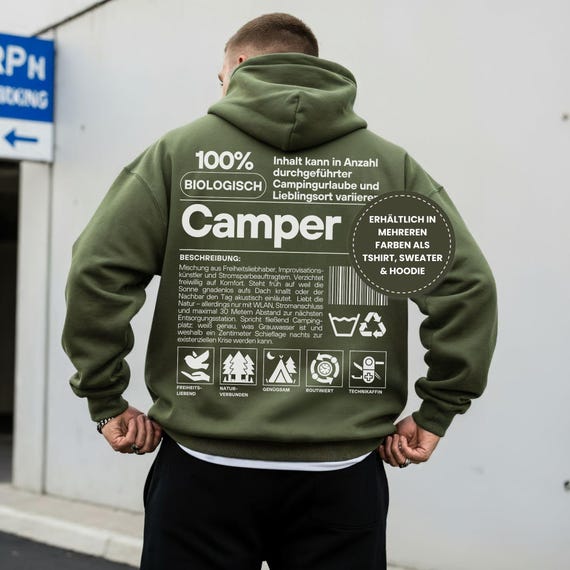 Witziger Hoodie, Sweatshirt, TShirt für Camper - Geschenkidee für Camping Liebhaber - Camping Kleidung