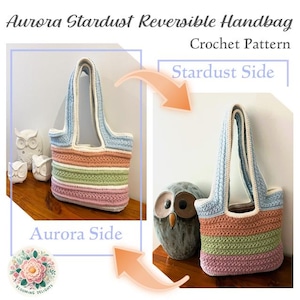 Patrón de bolso reversible de crochet Aurora Stardust (solo descarga digital en PDF) Patrón de bolso de crochet dos en uno, elegante y práctico