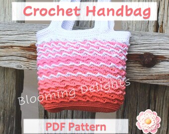 Patrón de bolso de crochet "Olas susurrantes" - Descarga digital instantánea - Patrón único para bolso de crochet de nivel intermedio
