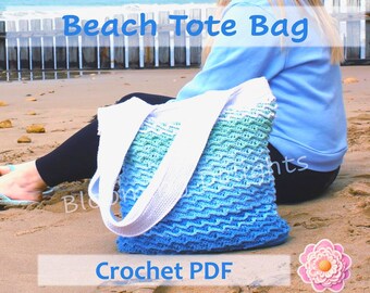 Whispering Waves Crochet Tote Bag Pattern – Beachy Textured Bag – Instant Digital PDF Pattern Download for Intermediate Skill Level Crochet