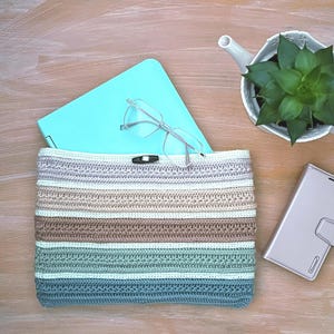 Aurora Crochet Laptop Sleeve Pattern PDF – Modern Textured Device Cover – Easy Crochet Case for Laptops, Tablets, iPads & More - Customise!