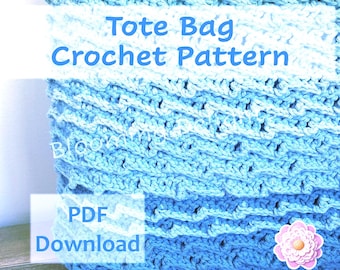 Crochet Tote Bag Pattern Whispering Waves Beach Bag – Texture Crochet Lined Market Beach Bag Pattern - PDF Digital Download - Intermediate