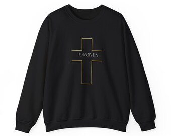 Forgiven Sweatshirt, religious crewneck, christian tee, christian gift, religious sweatshirt