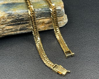 Premium 18K Solid Gold Bracelet - 7.5 inch Elegance for All, Cuban Chain Bracelet, Gift for Her, Daily Bracelet, Gold Bracelet for Men