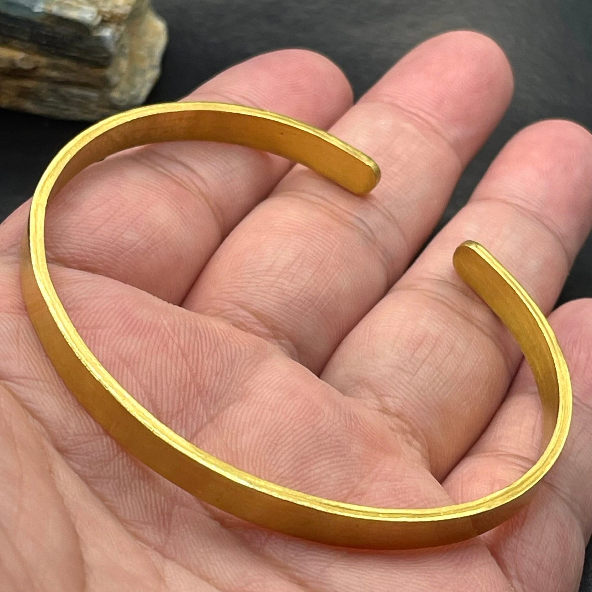 Buy Custom Solid 24k 9999 Gold 87g, Width 6.5mm Hammered Ancient Rome  Bracelet Durable Bangle Thick 3mm Not Hollow Women Men Can Be 22k Online in  India - Etsy