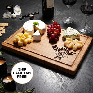 Grilling Cutting Board, Personalized Father&#39;s Gift, BBQ Gift Men&#39;s Birthday, Barbeque Customized Board, Custom Name Engraved Board for Him