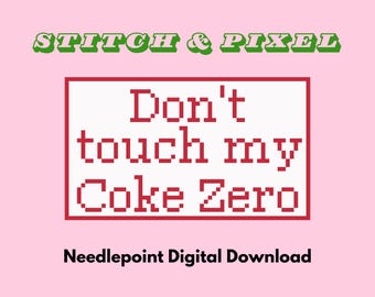 Coke Zero Needlepoint Pattern | Digital Download