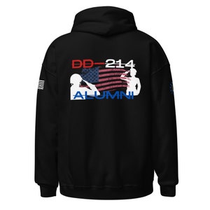 Unisex Classic DD-214 Allumni Hoodie, Military & Patriotic clothing, Veteran, Leo, EMS, Fire. Gifts for Her/Him