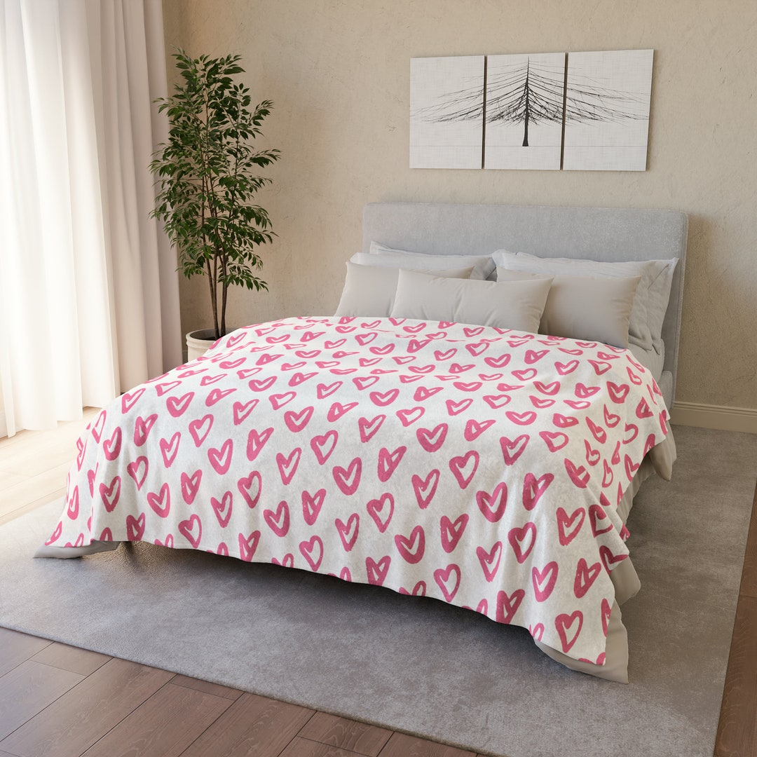 Valentine Heart Blanket, Gifts for Her, Happy Valentine, My Valentine