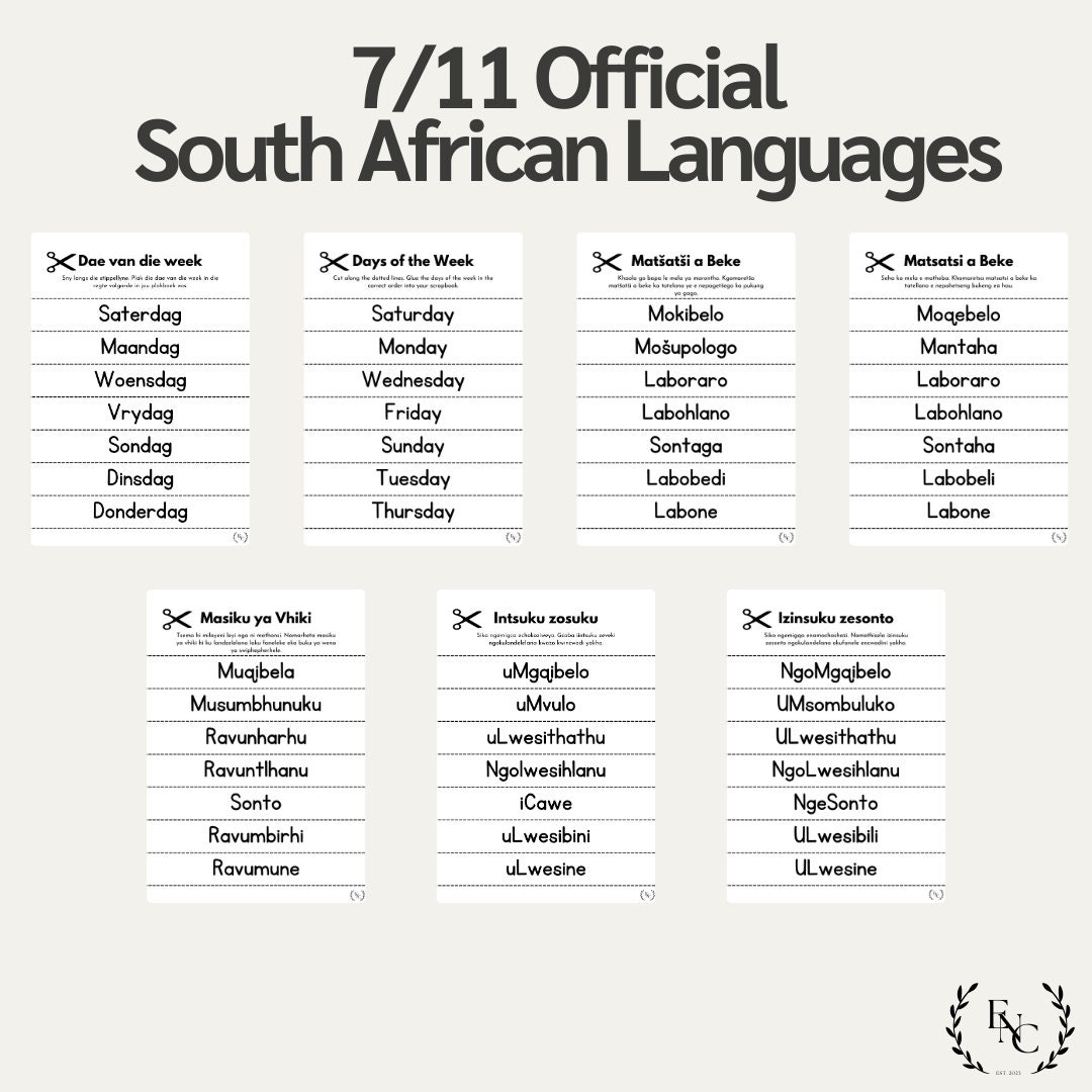 days-of-the-week-worksheet-printable-cut-and-paste-sesotho-etsy