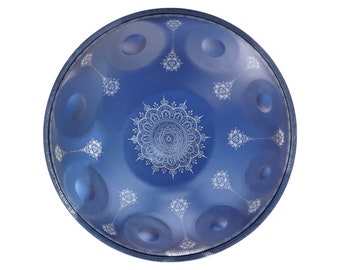 Premium Mandala 9-Note Handpan in D Minor - Choose From Enchanting 4 Colors - The Ultimate Hand Pan Drum Instrument for Performers/Beginners