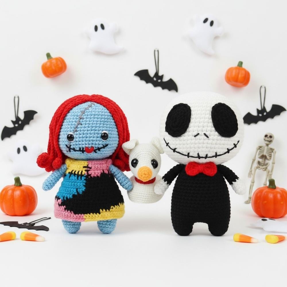 Jack, Sally, and Zero Family Doll Pattern