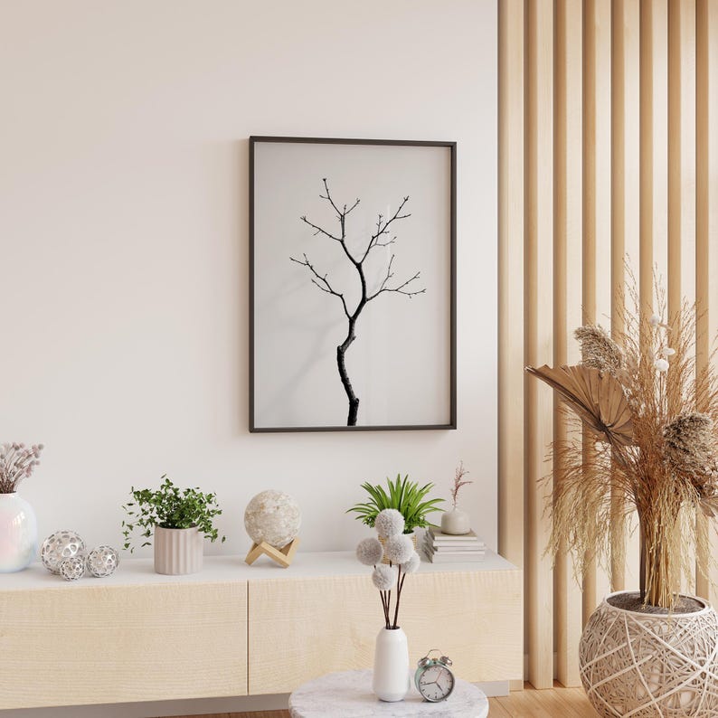 Minimalist Abstract Art Poster, Monochrome Rolled Posters, Elegant Wall