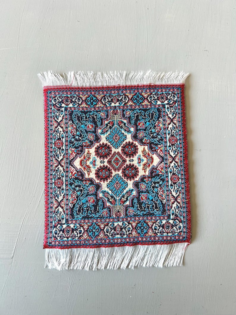 Handmade Turkish Rug Coasters, Kilim Mug Rugs, Ottoman Style Home Decor ...