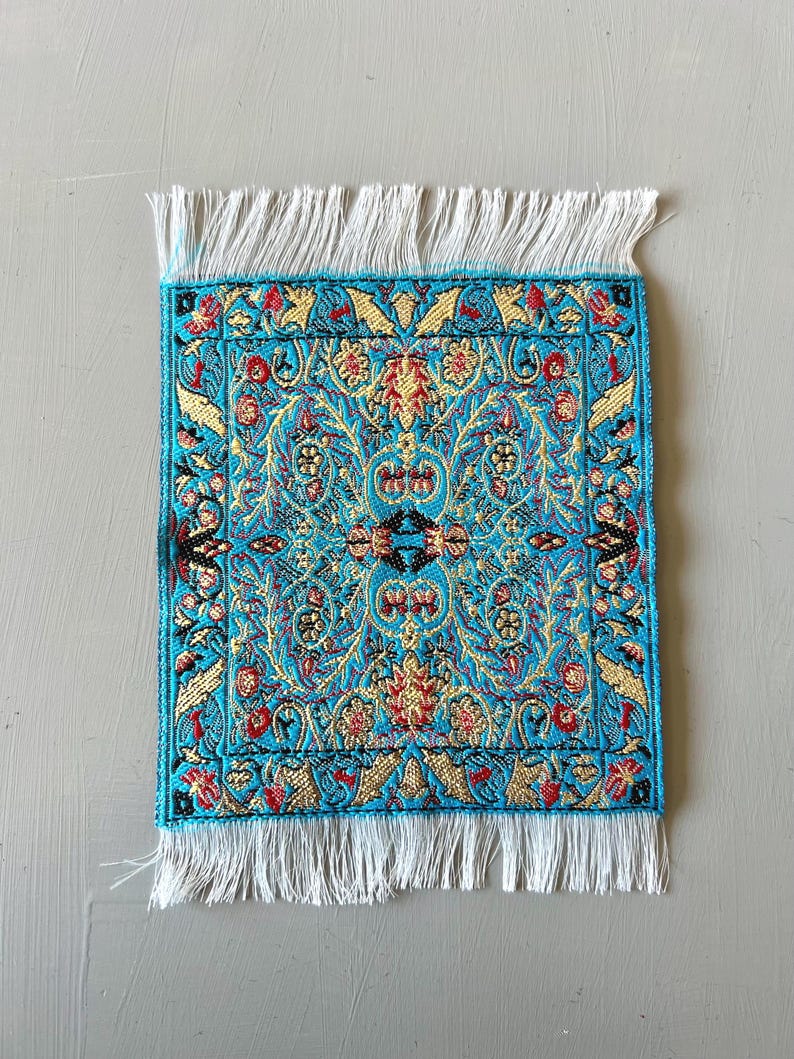 Handmade Turkish Rug Coasters, Kilim Mug Rugs, Ottoman Style Home Decor ...