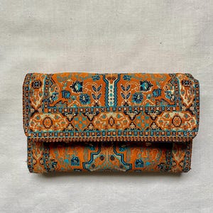 Türkischer Teppich Muster Geldbörse für Frauen, Türkischer Teppich Muster Geldbörse, Geldbörse im Vintage-Stil, Boho-Chic Geldbörse, handgefertigte Geldbörse, Geldbörse aus gewebtem Stoff
