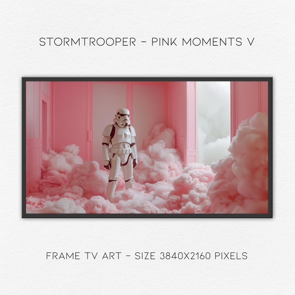 Stormtrooper - Pinke Momente V | Samsung TV Rahmen | Krieg der Sterne | rosa | Wandkunst | Frame TV | Pop-Art | Darth Vader | Trooper I Wallpaper