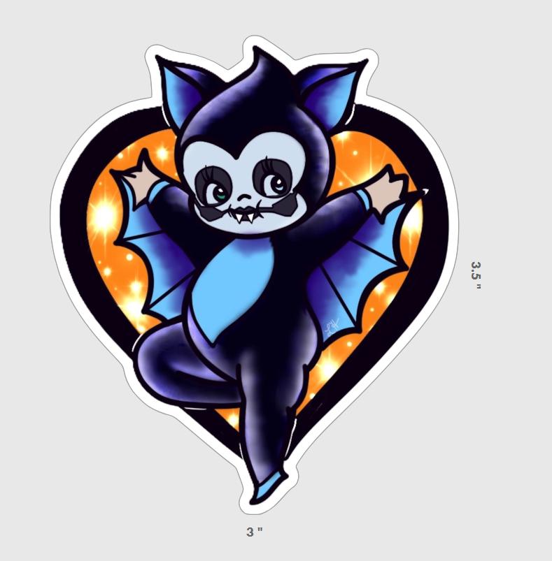 Kewpie Bat Copia Sticker - Etsy