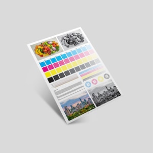Digital Printer Quality Test Sheet