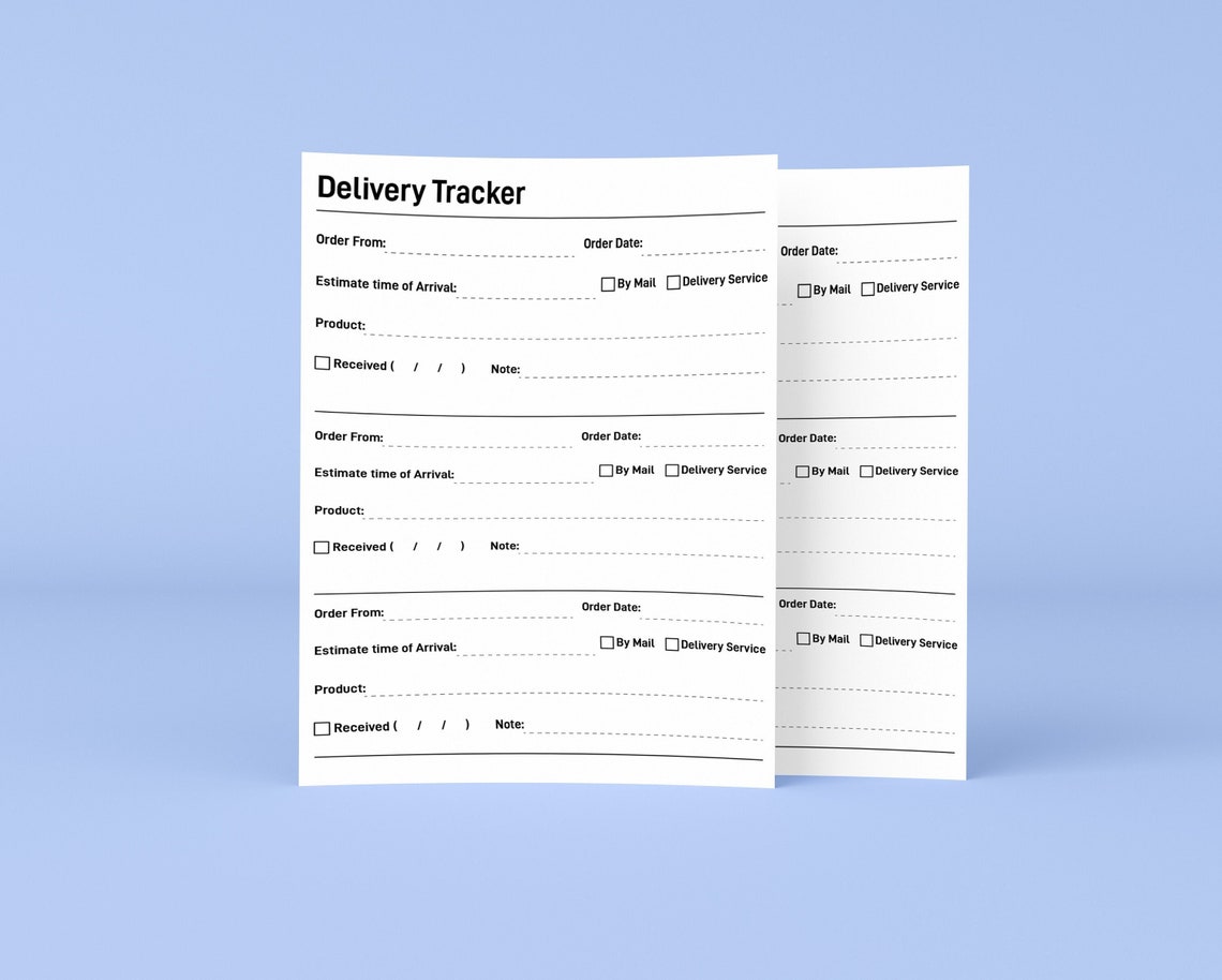 Delivery Tracker Sheet, Business Logistics Spreadsheet - Etsy