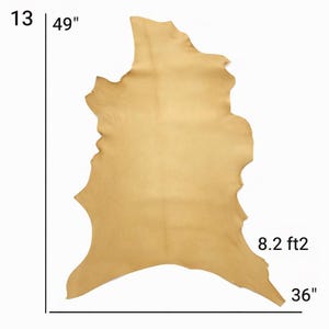 Vegetable Tanned Goatskin Leather: Natural Full Grain Hide (9-12 sqft, 1.2mm) image 15