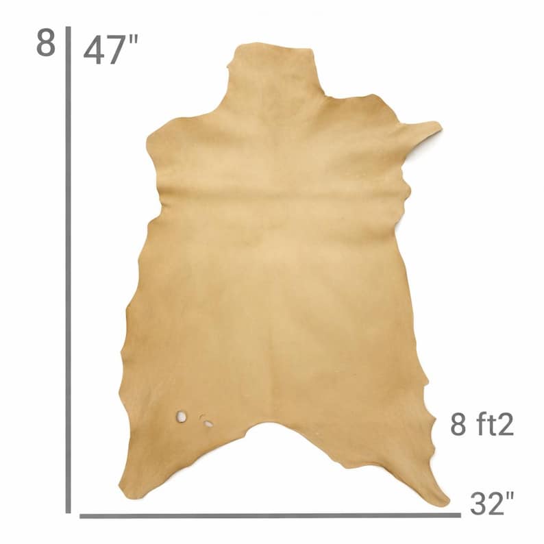 Vegetable Tanned Goatskin Leather: Natural Full Grain Hide (9-12 sqft, 1.2mm) image 10