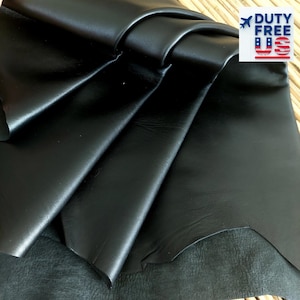 Black Lambskin Lining Leather: Soft, Smooth 1mm Sheepskin Hide