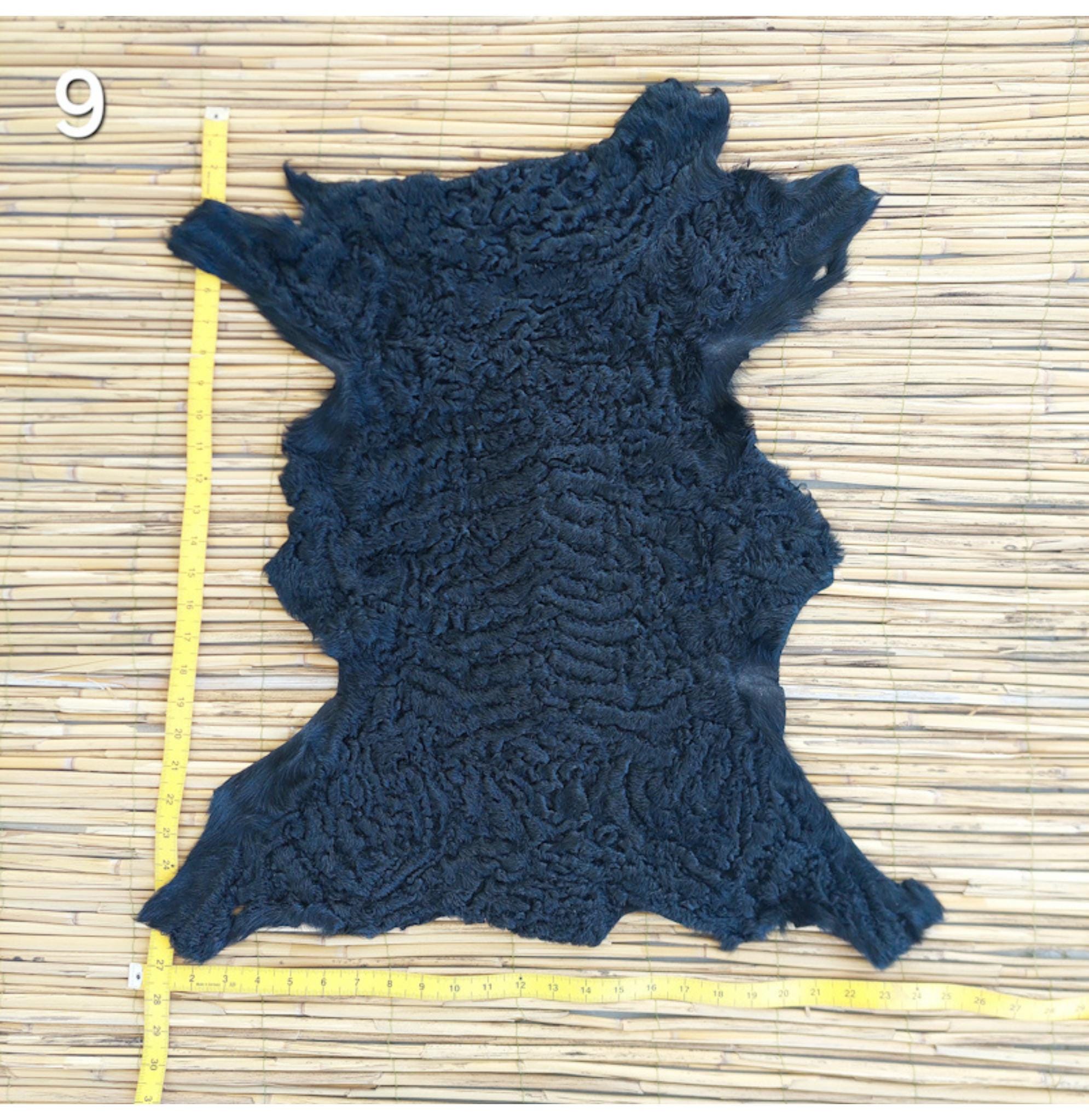 Genuine Black Astrakhan Lambskin Fur: Lux Karakul Swakara Fur - Etsy