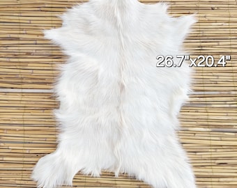 Genuine Exotic Goat Hide Throw, Natural Goatskin Fur, Decorative Baby Goatskin Pelt Rug , Luxury Home Decor Goatskin, Soft Hair On Goat Hide