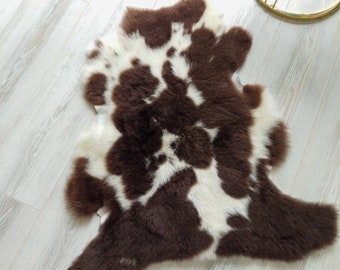 Genuine Sheepskin Rug Throw Fur, Gifts For Mom, Natural Grade A Sheepskin Area Rug, Floor Rug Sheep Hide, Silky Soft Tanned Sheepskin Hide