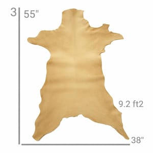 Vegetable Tanned Goatskin Leather: Natural Full Grain Hide (9-12 sqft, 1.2mm) image 5