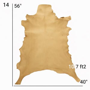 Vegetable Tanned Goatskin Leather: Natural Full Grain Hide (9-12 sqft, 1.2mm) image 16