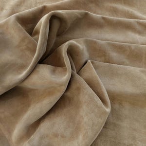Genuine Camel SUEDE Leather, Quality Cowhide Split Velour Suede 3.5-4 oz For Leather Works And Garment, Natural Very Soft Cow Suede