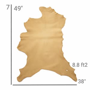 Vegetable Tanned Goatskin Leather: Natural Full Grain Hide (9-12 sqft, 1.2mm) image 9