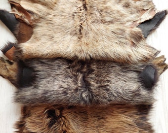 Luxury Sheepskin Wild Animal Toscana Shearling , Genuine Premium Toscana Sheepskin Hide For Fashion Design, Clothing, Collar Fur, Decor