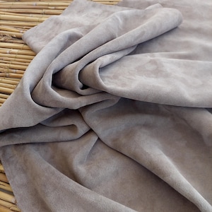 Quality Mink Cowhide SUEDE Leather, Genuine  Calf Split Velour Suede 3.5-4 oz For Leather Works And Garment, Natural Very Soft Suede Leather