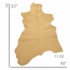 Vegetable Tanned Goatskin Leather: Natural Full Grain Hide (9-12 sqft, 1.2mm) image 4