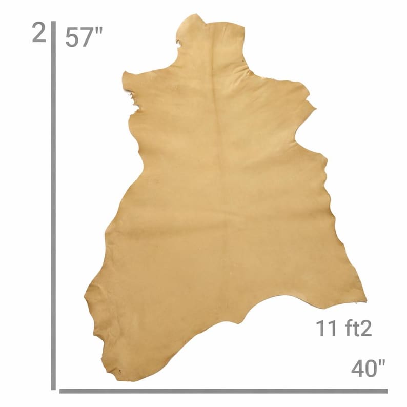 Vegetable Tanned Goatskin Leather: Natural Full Grain Hide (9-12 sqft, 1.2mm) image 4