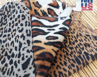 Skóra owcza Mouton z nadrukiem w panterkę: aksamitny, miękki pled tapicerski