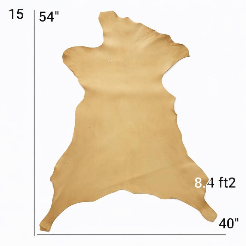 Vegetable Tanned Goatskin Leather: Natural Full Grain Hide (9-12 sqft, 1.2mm) image 17