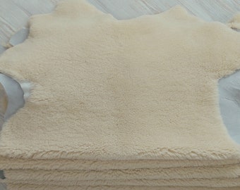 Genuine Cream Upholstery Sheepskin, Gift Sheepskin Hide, XL Thick Curly Natural Soft Sheepskin Shearling, Upholstery Fabric Sofa Furniture