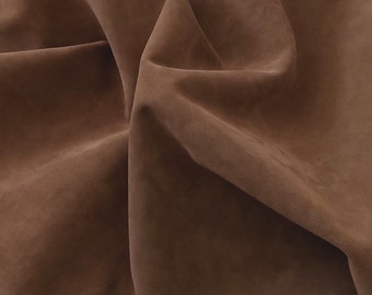 Top Quality SUEDE Leather, Genuine Brown Cow Split Velour Suede 3.5-4 oz For Leather Works And Garment, Natural Very Soft Suede Leather