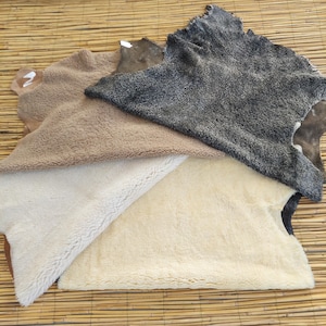 Curly Merino Sheepskin Hide: Natural Soft Wool Upholstery (6-8 sqft)
