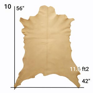 Vegetable Tanned Goatskin Leather: Natural Full Grain Hide (9-12 sqft, 1.2mm) image 12
