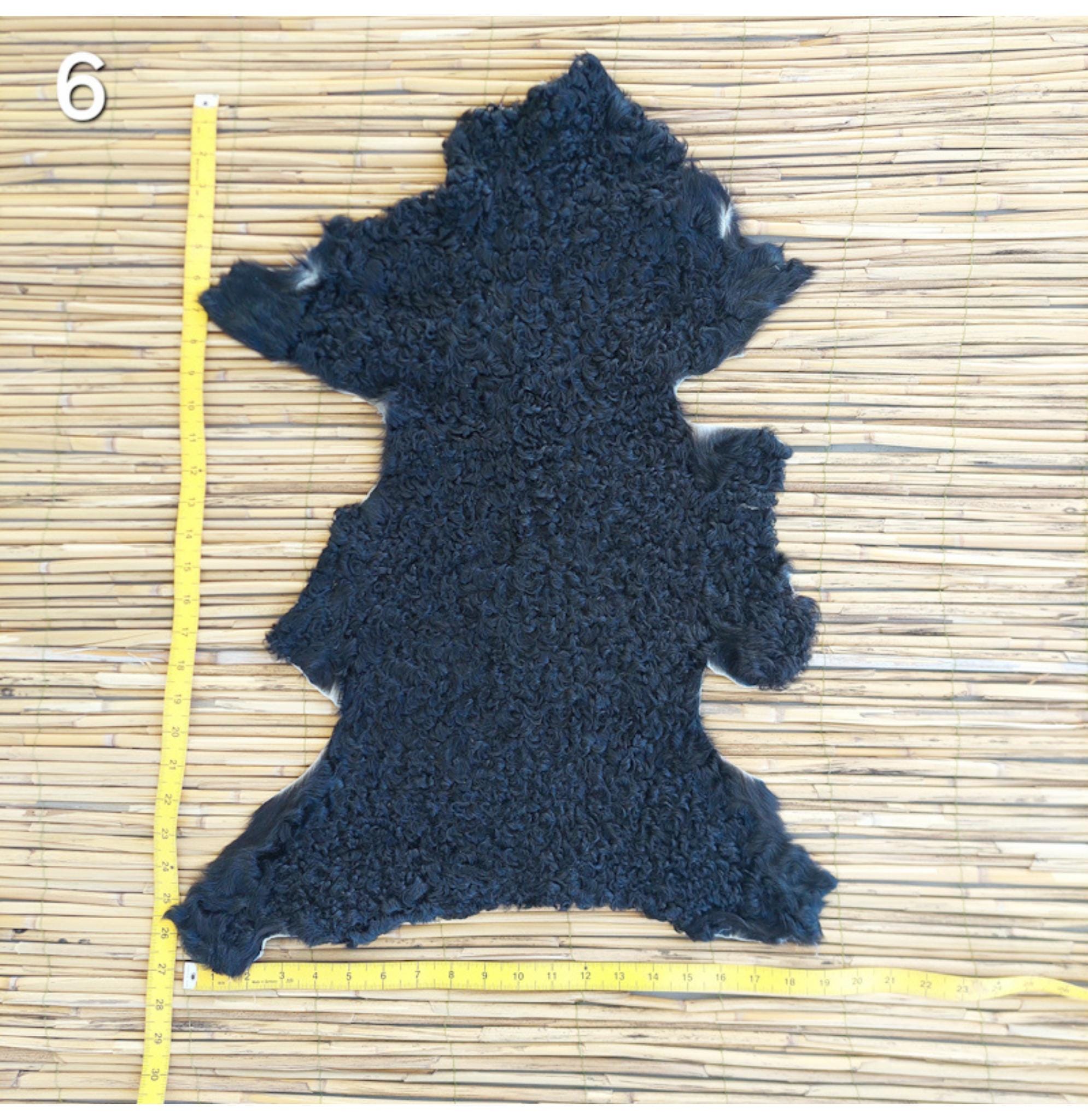 Genuine Black Astrakhan Lambskin Fur: Lux Karakul Swakara Fur - Etsy