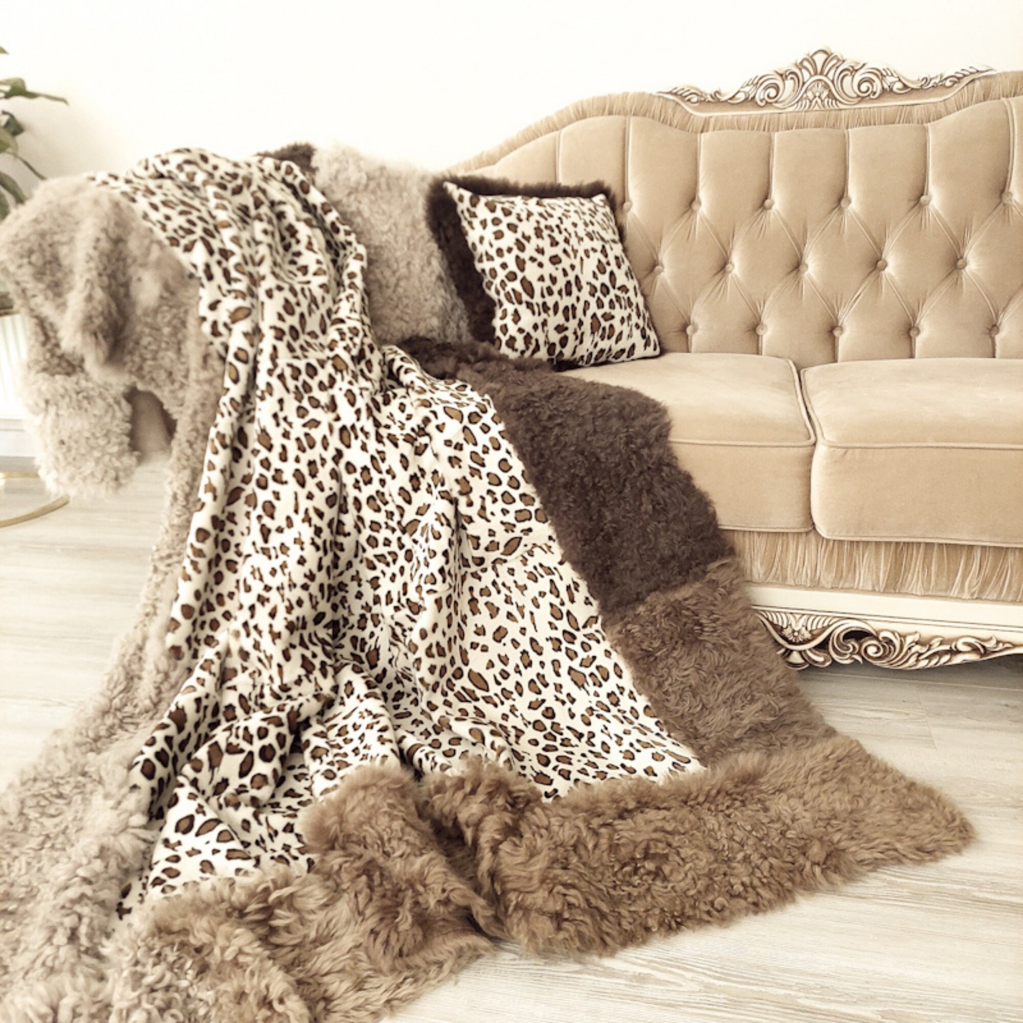 Sheepskin Bedspread Etsy Canada