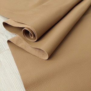 Premium Mink Calfskin Leather, Cowhide Full Hide 3.5 oz Grain Leather For Bags, Shoes, Furniture Upholstery, Seat Cover, Biker Clothing