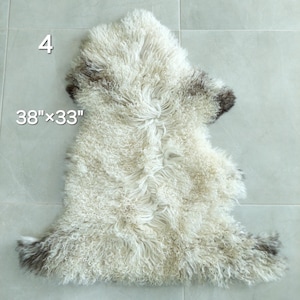 Natural Curly Mongolian Sheepskin, Genuine Throw Sheep Hide, Decorative Sheepskin, Home Decore Sheepskin, A Decorative Touch of Soft Luxury