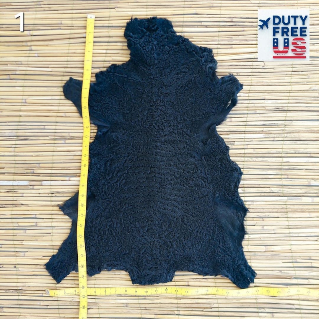 Genuine Black Astrakhan Lambskin Fur: Lux Karakul Swakara Fur - Etsy